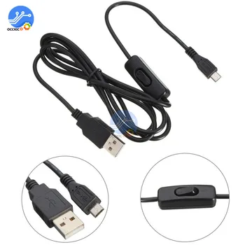 1,5 м Micro USB захранващ Блок и Зарядно Устройство кабел Кабел с Превключвател За Включване / Изключване на Raspberry Pi  10