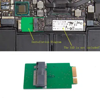 1 Бр. M. 2 NGFF SSD Карта за 12 + 6 Pin Такса Адаптер за MacBook Air 2010 2011 A1370 A136 Директен Доставка  0