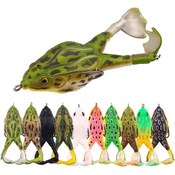 10 цвята риболов Въртящи се крака гръм жаба риболовна стръв 9 см/13,7 г плаващ бионическая мека стръв за риболов на шаран señuelos de pesca  10