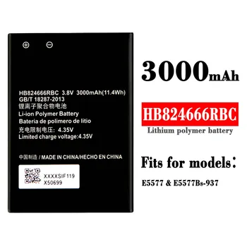 100% Оригинална Батерия HB824666RBC 3000 ма За Huawei E5577 E5577Bs-937 Мобилен телефон Акумулаторна Нов Bateria 