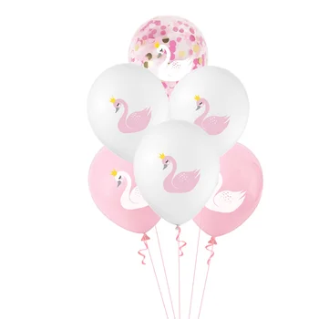 10шт 12 инча короната лебед латексова печат балон карикатура лебед играчка балон сватба, рожден ден украси балон  10