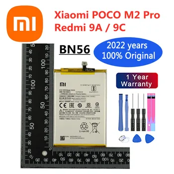 2022 година xiao mi Оригинални Сменяеми батерии За Xiaomi POCO Pro M2 Redmi 9А 9В BN56 5000 ма Оригинални Батерии за мобилни телефони + Инструменти  10