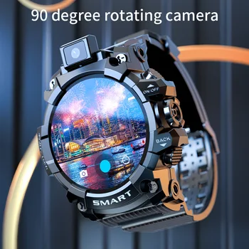 2022 Новите Смарт Часовници LOKMAT 4G За Мъже, GPS, 5MP, 90 °, Флип Камера, на 1.6 