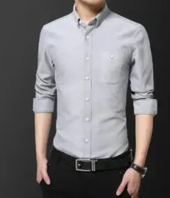 2023 Топла риза с дълги ръкави, мъжка риза, есенно-зимни модни и ежедневни мъжки риза, тънка мъжка риза однотонная  10
