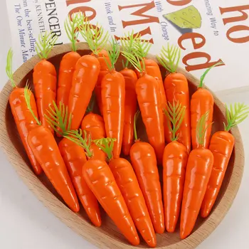 30 бр. Мини Изкуствена Моркови Пластмасова Пяна имитация Моркови, Плодове и Зеленчуци Куклена Къща Аксесоари за Декорация на Кухня  10