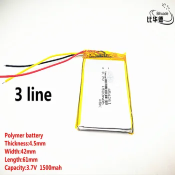 5 бр./лот 3 линии с Добро качество 3,7 В, 1500 mah, 454261 Полимерна литиево-йонна/Литиево-йонна батерия за ИГРАЧКИ, POWER BANK, GPS, mp3, mp4  10