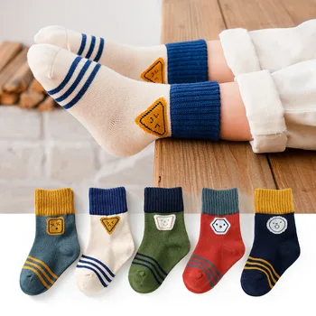 5 двойки/лот, детски чорапи от 1 до 12 години, есенно-зимни чорапи-тръбички за момчета и момичета с герои от анимационни филми, детски чорапи WT129  10