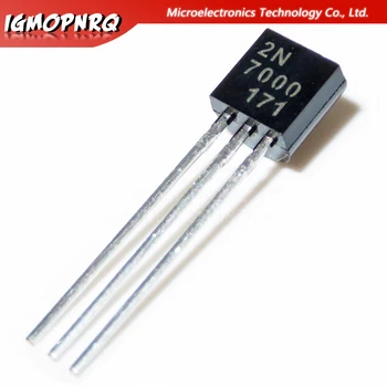 50шт 2N7000 TO-92 МОП-транзистори с малък сигнал 200 ампера, 60 Волта N-канален нов оригинален  0
