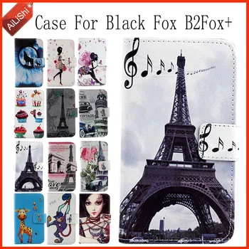 AiLiShi Калъф За Black Fox B2Fox + Луксозен Флип калъф от Изкуствена Боядисана Кожа Black Fox изключително 100% Специален Калъф за Телефон + Проследяване  10