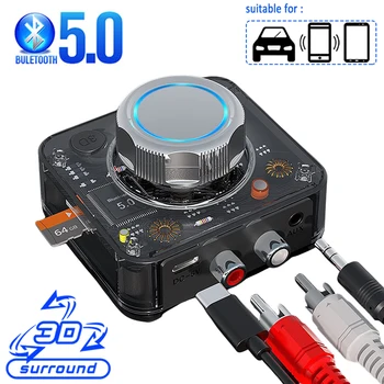 Bluetooth 5,0 Аудиоприемник 3D Стерео Музикален Безжичен Адаптер TF Карта RCA и 3.5 mm 3,5 AUX Жак За комплект за кола Жични Слушалки Високоговорител  10