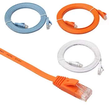 Cat 6 Ethernet Кабел 0,5-15 м CAT6 Скорост Gigabit Ethernet Мрежов LAN Кабел Плосък UTP Пач Кабел Рутер  4