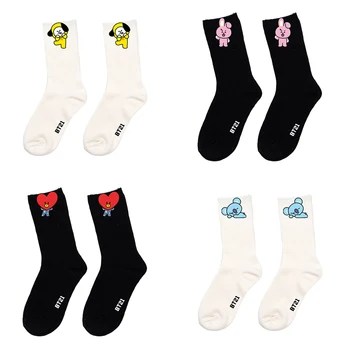 Kawaii BT21 Нови Чорапи Памучни Чорапи с Хубав Модел аниме, Топли Чорапи, Есенно-зимни Вълнени Чорапи, Подарък За Рожден Ден  5