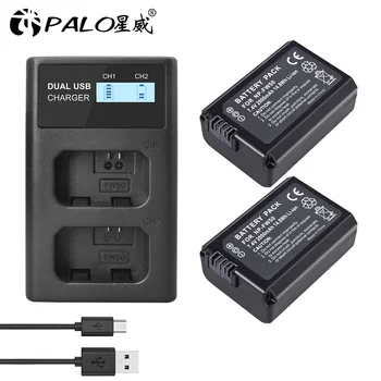 PALO NP-FW50 NP FW50 Камера Батерия и LCD дисплей USB Двойно Зарядно Устройство за Sony Alpha a6500 a6300 a6000 a5000 a3000 NEX-3 a7R на батерията  10