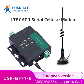 PUSR Европа Промишлен М2м LTE CAT 1 Сериен клетъчен модем RS232 RS485 4g Lte Модем ЮЕСАР-G771-E  10