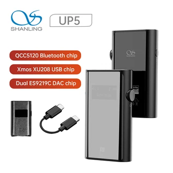 Shanling UP5 Декодирующий Усилвател за слушалки, Двоен ES9219C Балансирана Bluetooth USB КПР до 384K/ DSD256 3.5/ 2.5/4.4 мм Жак за слушалки  10