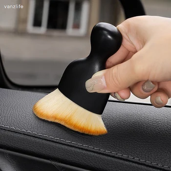 vanzlife Автомобилен климатик на изхода чист търкане инструменти за почистване на вътрешността на колата четка артефакт четка за почистване на автомобил кожа  5