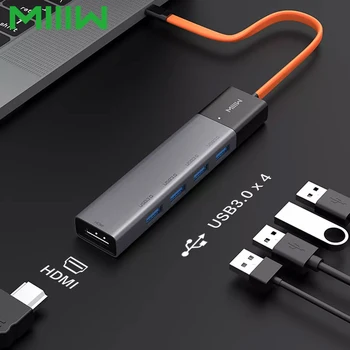 xiaomi MIIIW 5в1/7 в 1 USB-C Hub Зарядно устройство Адаптер на захранването от USB-C/4K, HDMI HD изход/USB 3.0/SD/TF четец на карти  4