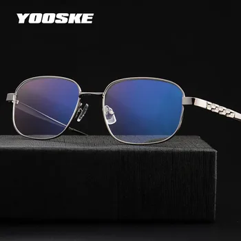 YOOSKE Бизнес Оптични Очила рамки За Мъже Титан Сплав Дебели Позлатени Очила Мъжки Прозрачни Очила По Рецепта  10