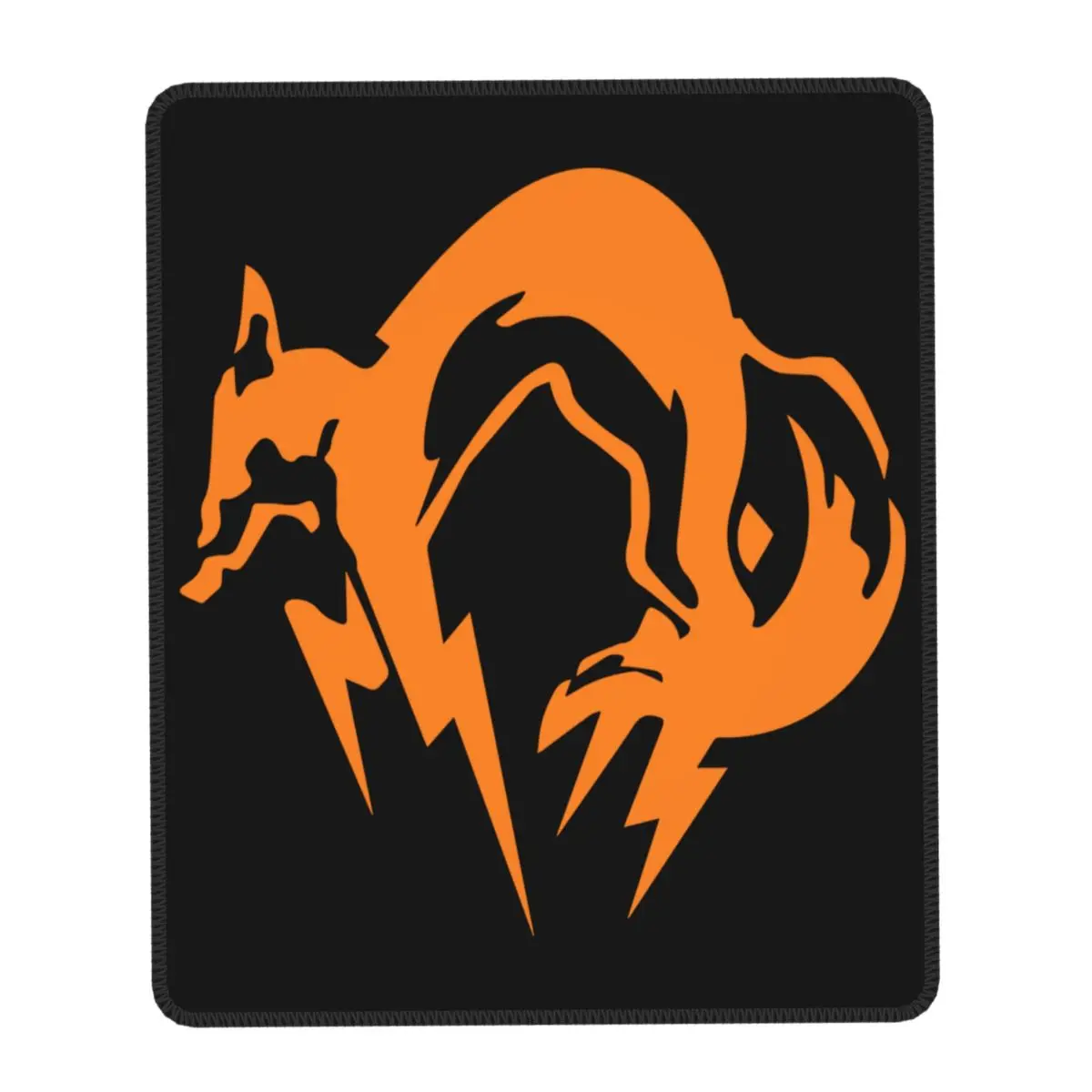 Metal Gear Solid Fox Логото на Подложка За Мишка Квадратен Нескользящий Гумена Подложка за Мишка за Гейминг Компютър, бюро Подложки Видеоигри Лаптоп Подложка За Мишка