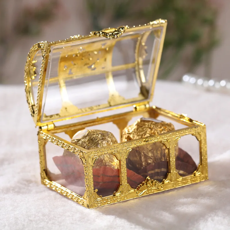 Куха Кутия за Съкровища Кутии Бонбони и Сладки Романтични Сватба Детски Душ Събитие парти сувенири за опаковане на Подаръци от Шоколад Злато, Сребро