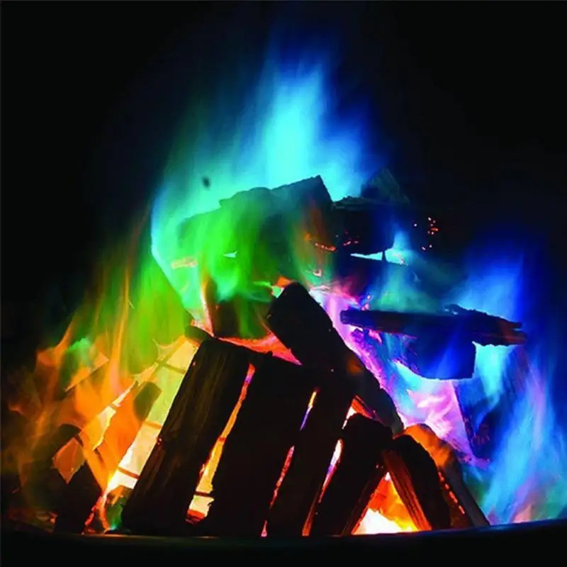 Мистичен Огън Магически Трикове Цветно Пламък Готина Играчка Жонгльори В Пиротехника Цветно Пламъците На Огъня, Саше Инструмент За Оцеляване