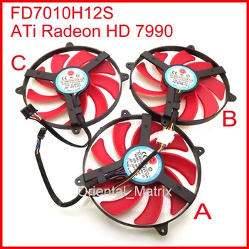 Безплатна доставка на 3 бр./лот NTK FD7010H12S 90 мм DC БЕСЩЕТОЧНЫЙ FAN 12 0.35 A Fan охлаждане видео карта ATi Radeon HD 7990 на Вентилатора за охлаждане на  10