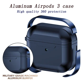 Висококачествен Военен алуминиеви броня за слушалки Калъф за Airpods1 2 pro на Apple с пълна защита от падане, калъф за слушалки за Airpods 3  10