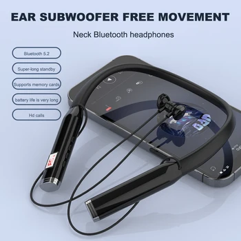Възпроизвеждане на 100 часа Безжични Слушалки Bluetooth Fone Слушалки Шейная Спортни Слушалки Бинауральная Стерео Слушалки За Джогинг Стерео Втулки  10