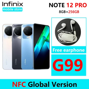 Глобалната версия на infinix NOTE 12 PRO 4G NFC Смартфон 8 GB 256 GB Процесор Хелио G99 6,7 