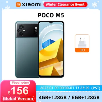 Глобалната версия на POCO M5 64 GB/128 GB NFC Смартфон Хелио G99 Восьмиядерный 90 Hz 6,58 