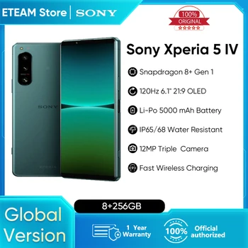 Глобалната версия на Sony Xperia 5 IV 5G Смартфон Snapdragon 8 Gen 1 5000 mah Батерия IP65 водоустойчив 6,1 