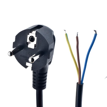 ЕС, Европейската Вилица удължителен кабел за Захранване 2 Клипса на захранващия Кабел 1,5 м 3G1.5 мм За Електрически Контакти Led Прожектор, Лампа на Светлина  10