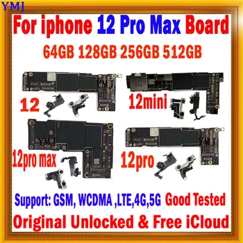 За iPhone 12 Mini 12 Pro Max дънна Платка Тествана Оригиналната Разблокированная Логическа такса С/БЕЗ Face ID на дънната Платка С Пълна Актуализация на Чипове  0