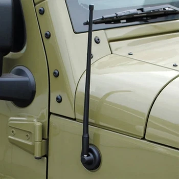 За Jeep Wrangler Алуминиева Куршум Антена Стерео Радио Сигнал Антена Усилвател На Мачтата Събирам Здрав Гребена Гумена Автомобили На Мачтата На Антената  10