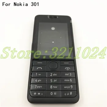 За Nokia 301 Asha N301 Версия с две карти, Пълно Оборудване на Корпуса на Мобилен телефон, Калъф + клавиатура на Английски език  10