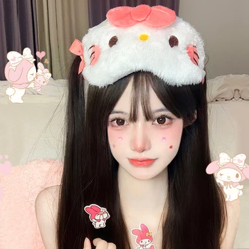 Здравейте Kittys Плюшен Маска За Очи Kawaii Sanrio My Melody Cinnamoroll Студентка Скъпа Затемненная Спящата Играчка За Очи Коледни Подаръци  0