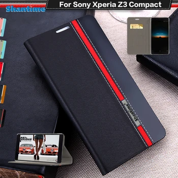 Калъф-за награда За Xperia Z3 Compact Флип калъф За Sony Xperia Compact Z3 Mini Бизнес Чанта За Телефон Калъф Мека Силиконова Делото  5