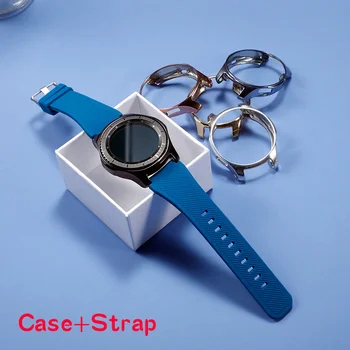 Калъф + каишка За Samsung Galaxy watch 46 мм 42 мм Силикон гривна покритие TPU Универсален броня умен часовник correa Gear S3 Frontier  10