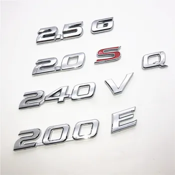 Колата 2,0 2,5 240 200 g V S E Q Лого за Toyota camry Знак corolla, yaris Nissan x-trail Авто ABS Писмо Заден Багажник Емблемата на Иконата  10