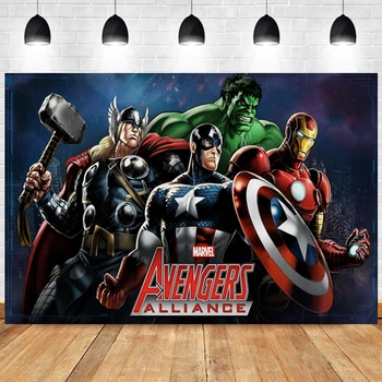 Комикс The Avengers Супергерой Спайдър-Снимка Фон За Момчета Рожден Ден На Студио Щанд Подпори Фон Доставка  5
