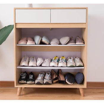 Кутия За съхранение на обувки Двуслойни Подвижни и Комбинируемый Прост Рафтове За обувки Творчески Рафтове За Съхранение на домакински  10
