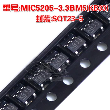 Нов MIC5205-3.3BM5 SOT23-5 Ситопечат KB33 LOD Регулатор IC Нисък Отсяването  10