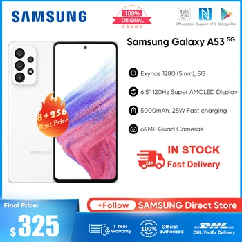 Оригинален Samsung Galaxy а a53 5G Телефон 6,5 