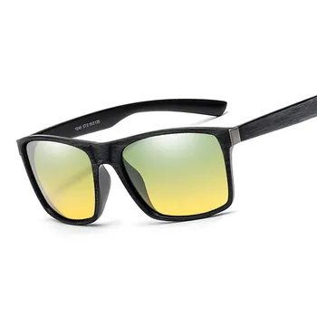 Поляризирани Дневни Слънчеви Очила за Нощно Виждане TAC Polaroid За Мъже И Жени, Жълти Лещи, Анти-GlareGoggles, UV400, За Нощно Шофиране, Квадратни Слънчеви Очила  10
