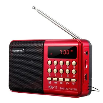 Преносим Цифров FM USB TF MP3 Плейър Говорител K11 FM Акумулаторна Мини Преносим Радиоприемник с FM радио, Високоговорител  10