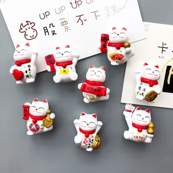 Сладък Корейски 3D Котки Магнитни стикери Стикери За Хладилник Самоличността на Смола Сладък Карикатура Мини Магнитен Магнит Колекция Декор  10