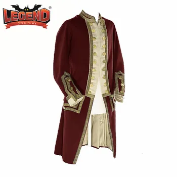 смокинг, фрак, Исторически Ретро Викториански Мъжки костюм от епохата на Регентството, фрак, Средновековен костюм колониални военни униформи, 18 век  10