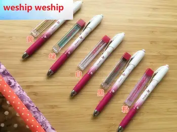 Текстилен механичен молив 5 цвята 1 поръчка = 1 комплект = 1 молив + 6 бензиностанции  5